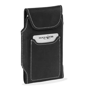 Funda de cuero genuino para móvil Apple iPhone 8 Matador Black-02 con trabilla - Imagen 1 de 4