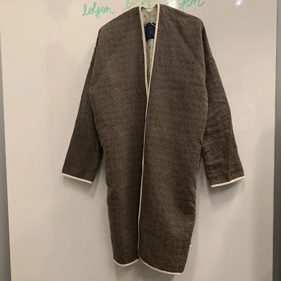 NWT VISVIM Embroidery ICT LIMITED Sanjuro Kimono Denim Long Coat Brown, Sz 3 L - Image 1 of 4
