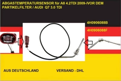 ABGASTEMPERATURSENSOR AUD A8 4.2 TDI / VOR DEM PARTIKELFILTER / AUD Q7 3.0 TDI - Bild 1 von 4