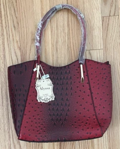 ALYSSA Handbag Purse Vegan Lead Free NWT Red - Picture 1 of 12