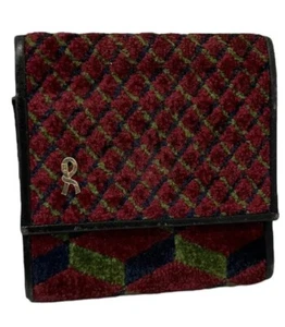 Cartera vintage Roberta di Camerino roja verde azul - Imagen 1 de 6