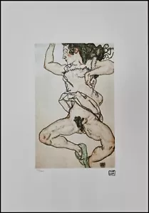 EGON SCHIELE * Reclining with* 50 x 35 cm * signed lithograph * limited # xx/200 - Bild 1 von 8