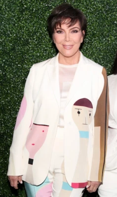 AKRIS "Salvador" Silk Crepe Blazer w/Wooden Doll Print Blazer SZ 36 = US 4 -NWOT - Image 1 of 4