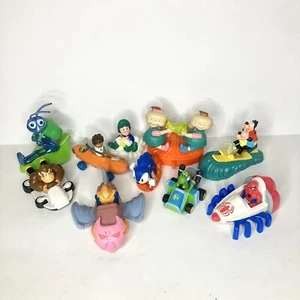 Cartoon Wheel Toy Lot Figures Mario Spiderman Sonic Racer Vintage RARE - Picture 1 of 9