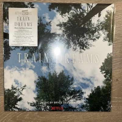 TRAIN DREAMS | Original Score by Bryce Dessner Orange & Black Marbled Vinyl NEW - Image 1 of 4