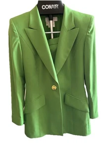 DE COLECCIÓN ESCADA MARGARETHA LEY 100% LANA FALDA TRAJE COLOR VERDE LIMA TALLA 36 ALEMANIA - Imagen 1 de 24