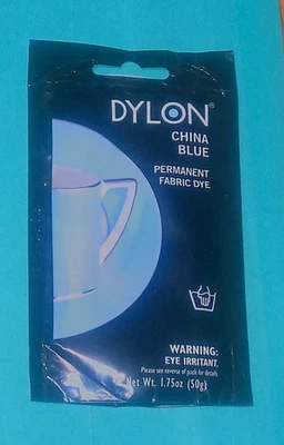 NUEVO Tinte de tela permanente Dylon AZUL CHINA, 1,75 onzas (50 g) Foto 1 de 2