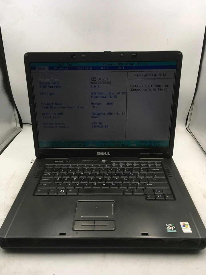 DELL VOSTRO 1000 - BOOTS TO BIOS - AMD ATHLON 64 X2 - 2GB RAM - READ DESCRIP -BB - Image 1 of 4