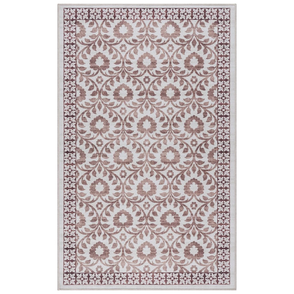 Alfombra de interior con acento boho - 3x5 pequeña, antideslizante, súper fuerte, ideal para alta tr... Foto 1 de 4