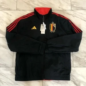 Adidas Belgium Reversible Anthem Jacket 'Black Red' HE1431 size L - Picture 1 of 6