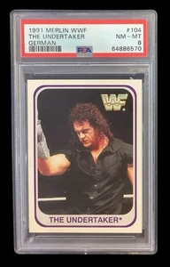 1991 merlin WWF #104 the undertaker rc; german SSP wrestling PSA 8 (POP 3, 8^) - Picture 1 of 3