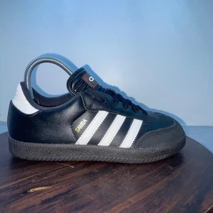 Adidas Boys Samba Classic Youth Size 3.5 Black Soccer Shoes Sneakers 036516 - Picture 1 of 8