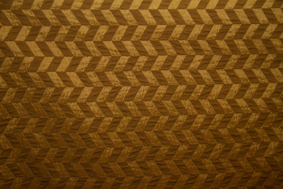 Tela de descuento JACQUARD tela antigua dorada Chevron tela Foto 1 de 1