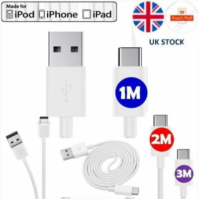 Type C USB-C Data Charging Cable Fast Charger For Samsung Galaxy S8 S9 S10 20 21 - Image 1 of 4