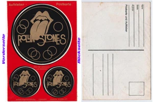 ROLLING STONES - Original - Postkarte - Aufkleber - 70er Jahre - Sticker - Picture 1 of 1