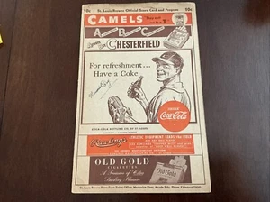 May 30, 1946 St Louis Browns Tigers Program Score Card Greenberg W/ Two Homeruns - Picture 1 of 3