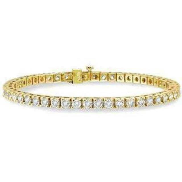 Brazalete de diamantes de 2,00 quilates de oro amarillo de 14K POMPEII3 7" Foto 1 de 1