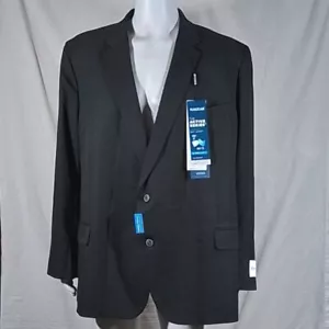 Haggar Active Series Classic Fit Suit Jacket Black Various Sizes -New with Tags - Picture 1 of 10