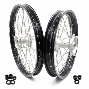 KKE 21/19 Cast Wheels MX Rims Fit Honda CRF450L CRF450X CRF250RX CRF450RX Silver - Picture 1 of 16