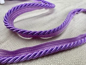 7mm Flanged Piping Cord Metallic Twisted Rope Decor Trim Cushion - Lilac - Picture 1 of 4