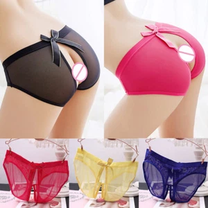 Women Sexy Open Crotch Panties Briefs Crotchless Lingeries Underwear Knickers ☆ - Picture 1 of 23