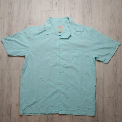 Quiksilver Waterman Men's Button Up Shirt Athletic Anti Wrinkle Size XL Blue - Image 1 of 4