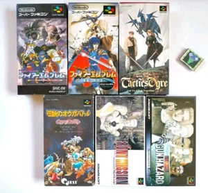 Lot 6 SFC Fire Emblem Tactics Ogre Densetsu no Ogre Battle Front Mission Japan - Picture 1 of 24