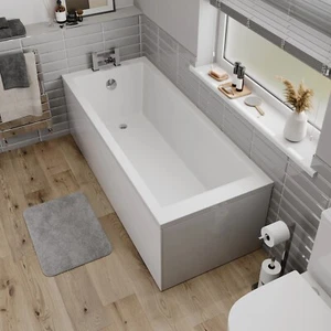 Single Ended Square Bath With Side Panel - 1700 x 700mm Bathroom - Picture 1 of 11