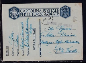 Cartolina Franchigia WW2 Spedita da Regia Nave Scilla La Maddalena WZ683 - Imagen 1 de 1
