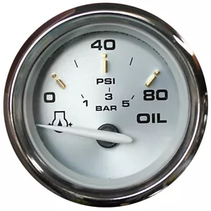 MEDIDOR DE PRESIÓN DE ACEITE FARIA KRONOS 2" 80PSI - Imagen 1 de 1