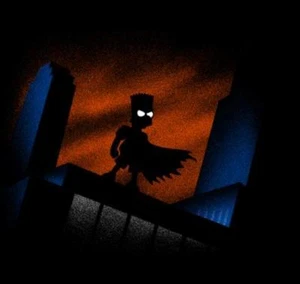 Bart Simpson as Batman World's Greatest Hero Bartman Satire Teefury Men Shirt - Picture 1 of 1