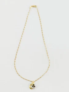 Collier avec Pendentif en or 18 CARAT diamants et saphirs - Picture 1 of 12