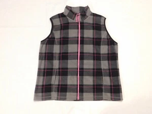 Made For Life Women's Gray/Pink Fleece Vest Size XLarge Pockets - Picture 1 of 3