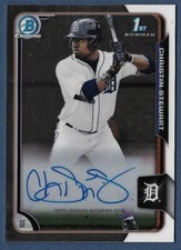 2015 1st Bowman Chrome Christin Stewart Auto Rookie RC BCA-CST Detroit Tigers