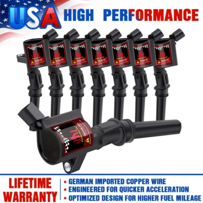 2000 2001 2002-2006 DG508 Ignition Coils 8 Pack For Ford Grand Marquis 4.6L 5.4L - Image 1 of 4