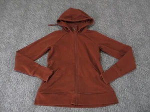 Athleta Triumph Hoodie Womens Small Full Zip Fleece Long Sleeve Brown - Picture 1 of 9
