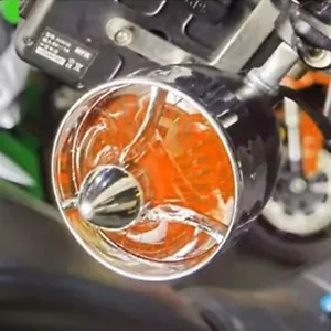 Turn Signal Light Covers Turbine Amber Lens For Harley Street Glide Touring Dyna - Picture 1 of 12