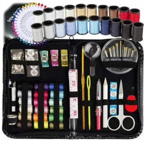 Kit de costura de viaje para adultos y niños - conjunto pequeño para principiantes con hilo multicolor - Imagen 1 de 8