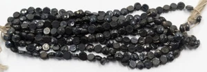 Antique Vintage Glass Gunmetal Faceted Flat Back Nailhead Beads 216pc 9.6g 4mm - Picture 1 of 3