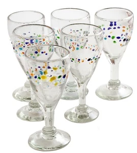 Orion Mexican Glassware Tutti Frutti 9 oz Copa Vino - Set of 6 - Picture 1 of 5