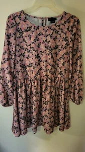 Sanctuary Girls Dress Size 14 Purple orange Tan L Sleeve Coutry Core Peplum L Sl - Picture 1 of 24