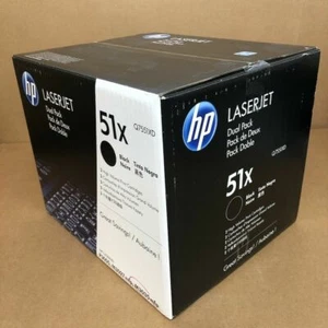 Original VERSIEGELTE TASCHE OPEN BOX HP Q7551XD DUALPACK Tonerkartuschen Black Box 51X - Bild 1 von 1