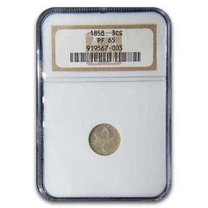 1858 Three Cent Silver PF-65 NGC - Picture 1 of 3