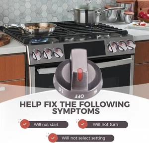 5Pcs DG64-00975A Electric Range Control Knob Set for Samsung Gas Range Models - Picture 1 of 8