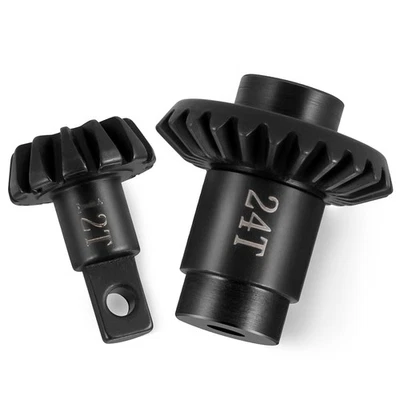 RCBATER 40CR Steel 12T&24T Axle Bevel Gear for FMS 1/24 FCX24 FCX18 LC80 RC Cars - Image 1 of 4