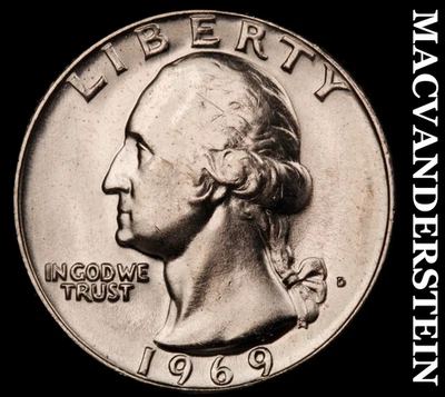 1969-D Washington Quarter-Choice Gem Brilliant Unc No Reserve #KLB3988 - Image 1 of 2
