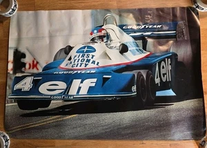 Vintage 1977 Poster Tyrrell Elf P34 Grand Prix Patrick Depailler - Bild 1 von 9