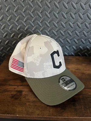 New Era Cleveland Guardians Khaki Armed Forces Day 2025 39Thirty Hat Size S / M - Image 1 of 4