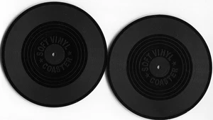 VINIL RECORDS UNTERSETZER AUS WEICHEM GUMMI (SECHS STÜCK) DURCHMESSER VIER ZOLL - Bild 1 von 2