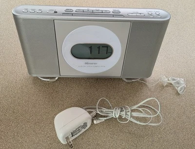 Memorex Digital Stereo Clock Radio AM/FM Dual Alarm Front Load CD Player MC7101 - Image 1 of 4
